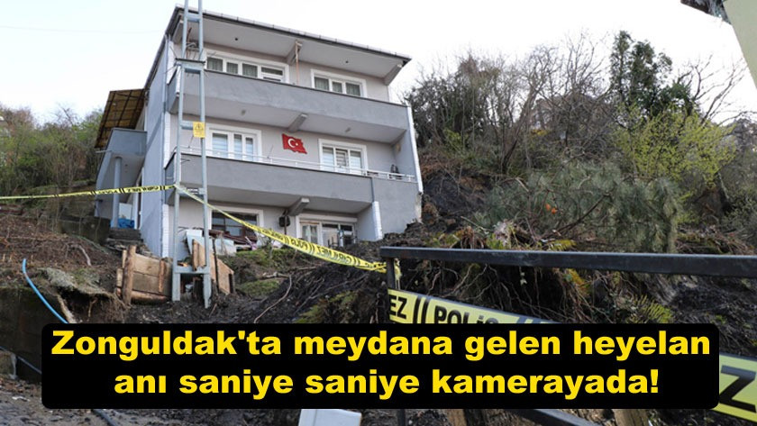 Zonguldak'ta meydana gelen heyelan anı saniye saniye kamerada! video
