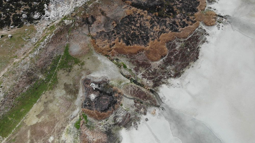 Su kaynakları azalan Yarışlı Gölünde ağaç dalları görüntüsü ile görsel şölen! video - Sayfa 3