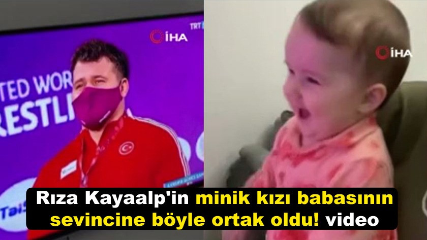 Rıza Kayaalp'in minik kızı babasının sevincine böyle ortak oldu! video