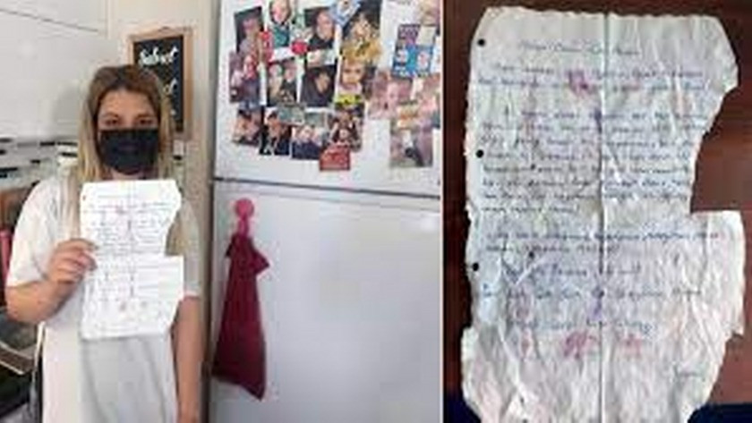 Annesine 10 yıl önce yazdığı mektup, enkazdan çıktı