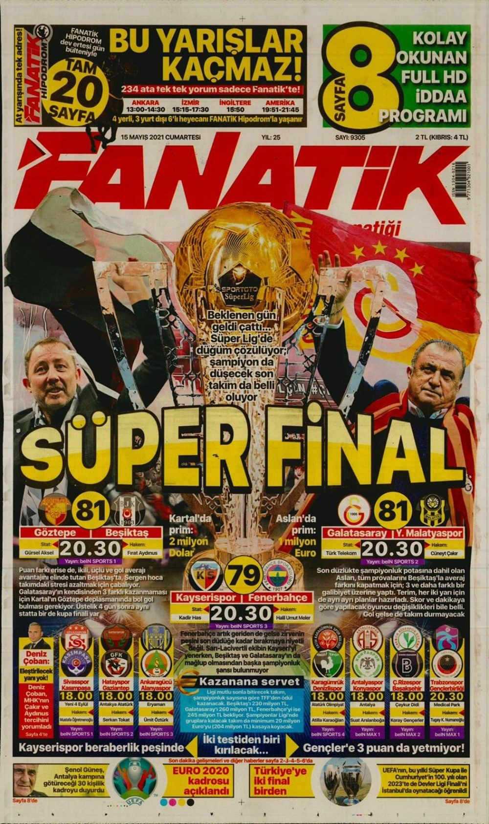 15 Mayıs Cumartesi spor gazeteleri manşetler - Sayfa 4