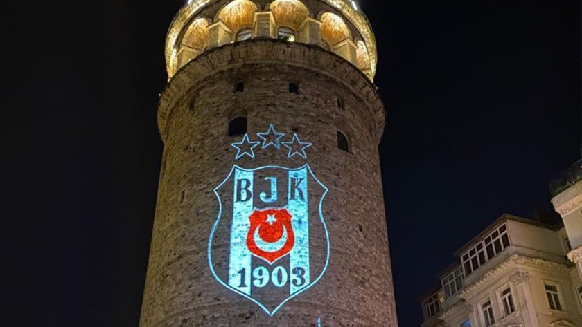 Beyoğlu Belediyesi Beşiktaş Şampiyonluğunu Galata Kulesine yansıttı!