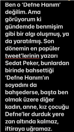 'Ben o Defne Hanım' değilim deyip Sedat Peker'e tepki gösterdi! - Sayfa 4