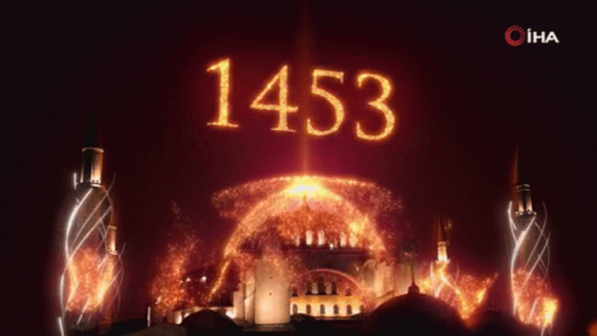 İstanbul'un Fethi'nin 568. yıldönümü ışık görüntüleri