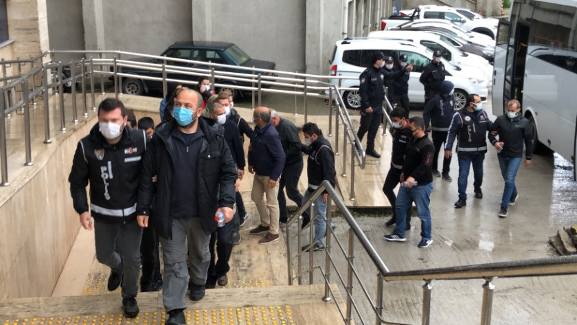 Zonguldak'taki FETÖ operasyonunda 14 kişi adliyede