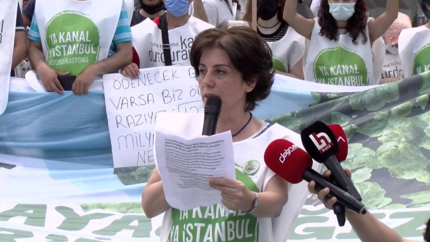 Bakırköy'de Kanal İstanbul protestosu