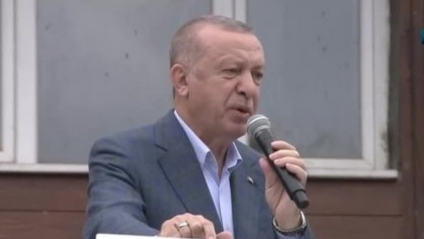 Cumhurbaşkanı Erdoğan selin vurduğu Rize'de açıklamalarda bulundu