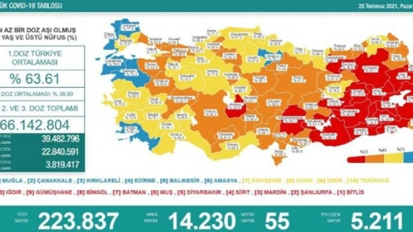 Amasya'dan sevindiren haber! Aşı haritası...