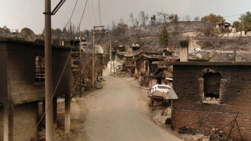 Yangından sonra Antalya Kalemler mahallesinden yürek yakan görüntüler