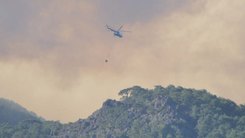 Yangın söndürme helikopterinin düştüğü haberlerine yalanlama