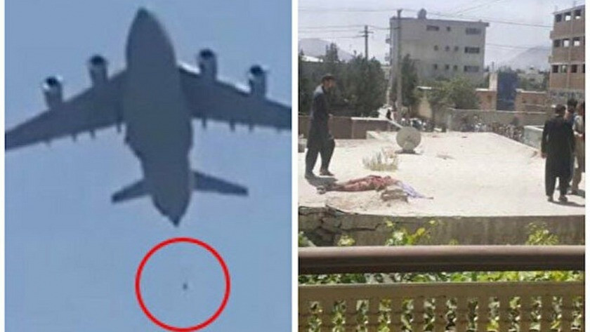 Uçağın tekerleğine saklanan 2 Afgan vatandaşı uçaktan düştü