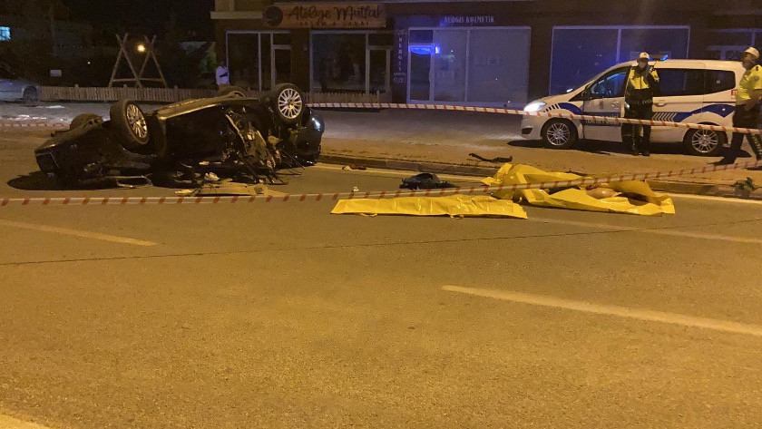 Konya'da feci kaza! Otomobil takla attı: 3 genç öldü