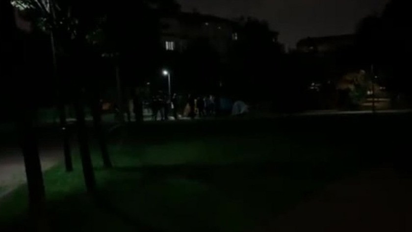 Parka çadır kuran öğrencilere polis müdahalesi!