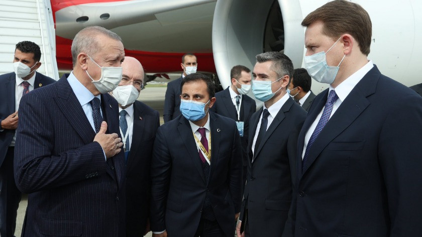 Cumhurbaşkanı Erdoğan Rusya'ya geldi! Kritik görüşme başlıyor!