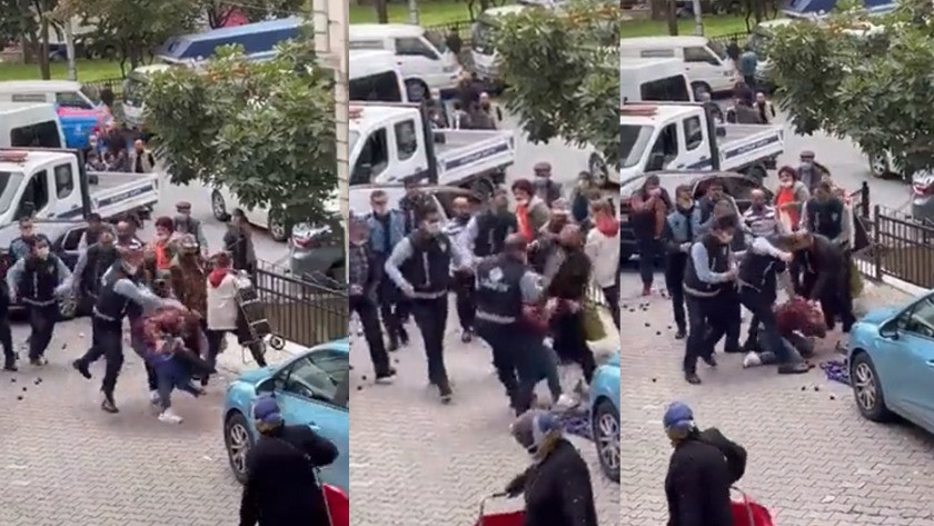 İstanbul'da zabıtadan seyyar satıcıya sokak ortasında saldırı