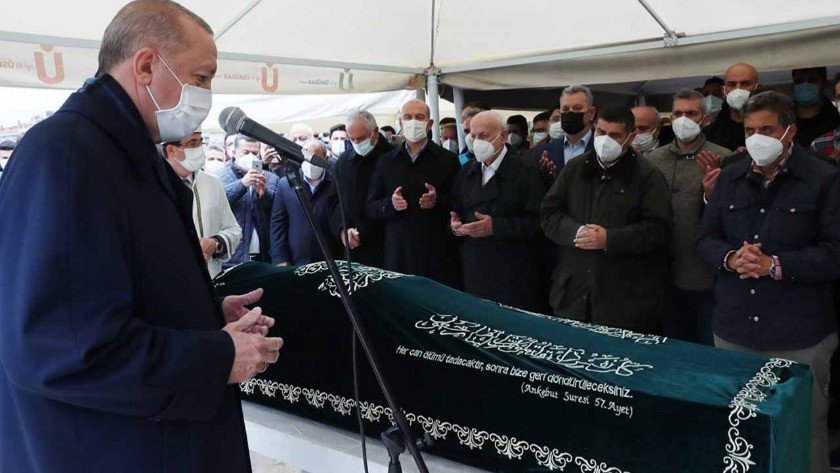 Cumhurbaşkanı Erdoğan iş insanı Ahmet Gür'ün cenazesine katıldı