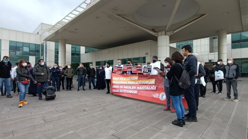 İstanbul'da sağlık çalışanları eylem yaptı!
