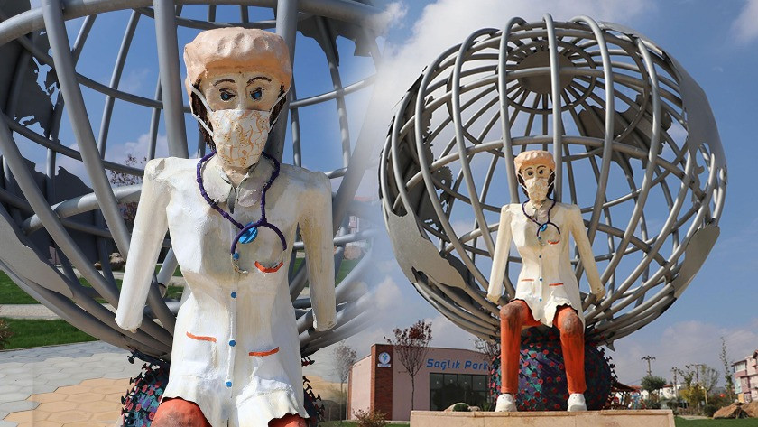 Denizli'de sağlık çalışanlarına adına yapılan heykeller kaldırıldı