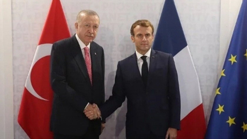Cumhurbaşkanı Erdoğan mevkidaşı Macron ile görüştü