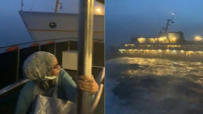 Kadıköy-Ortaköy seferini yapan yolcu teknesinde tehlikeli anlar...