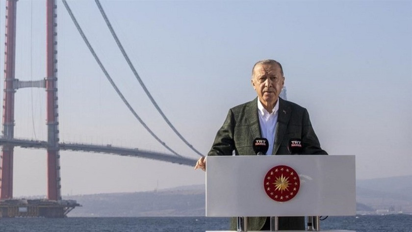 Cumhurbaşkanı Erdoğan, 1915 Çanakkale Köprüsü'nde konuştu