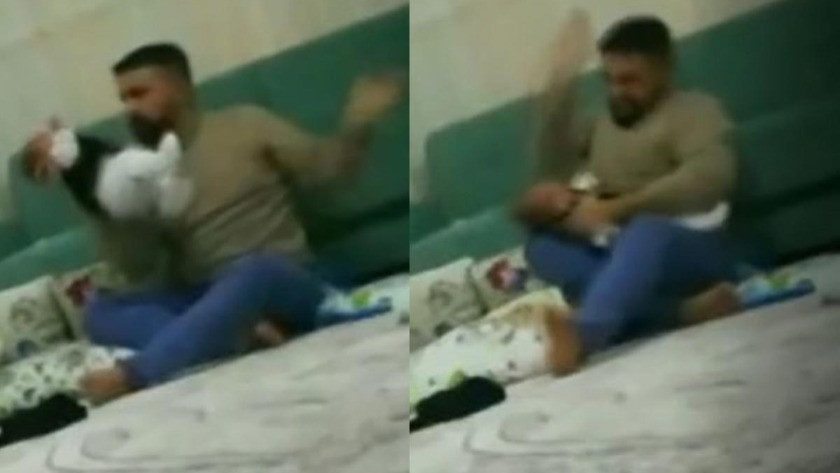 Gaziantep'teki bebeğini döven cani babanın ifadesi kan dondurdu