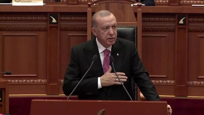 Erdoğan'dan Arnavutluk Meclisi'nde FETÖ vurgusu