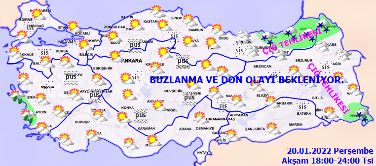 Kuvvetli kar yağışı ve don uyarısı! 21 Ocak Cuma Hava Durumu - Sayfa 1