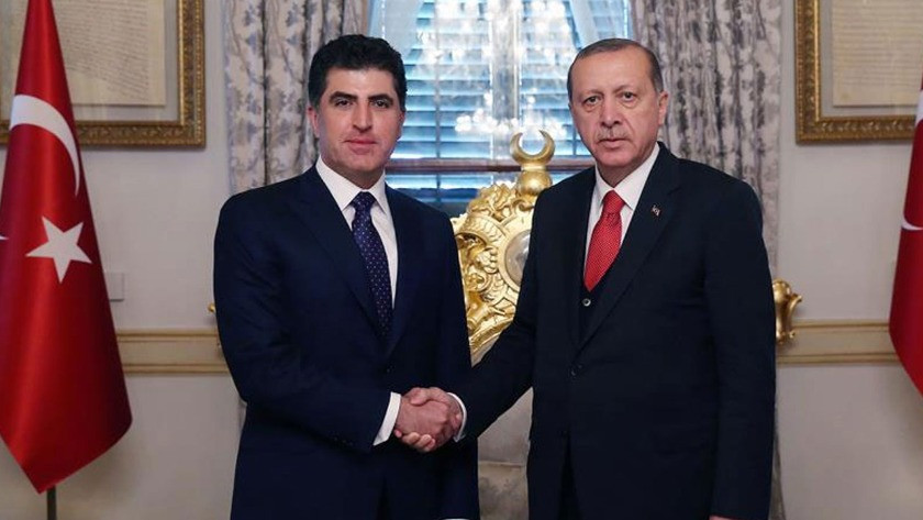Erdoğan, IKBY Başkanı Neçirvan Barzani'yi kabul etti