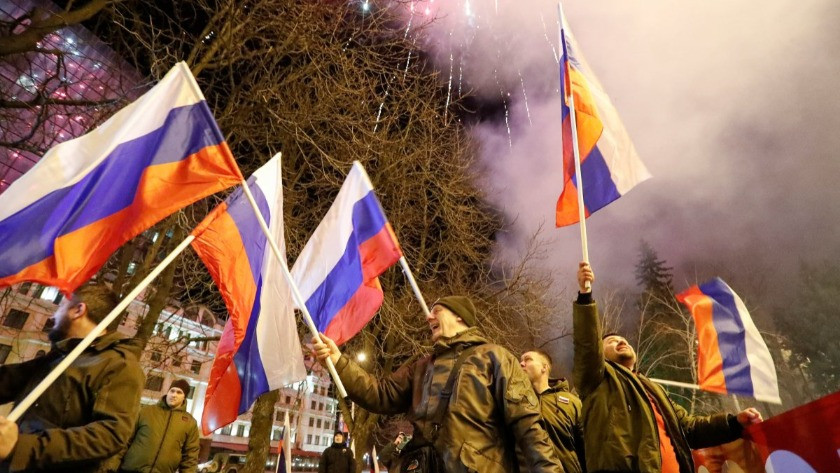 Putin'in tanıma kararı sonrası Donbass'ta sevinç gösterileri
