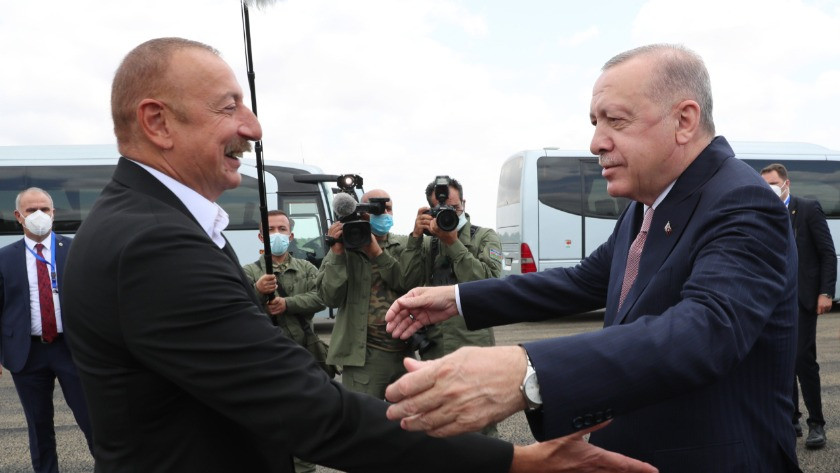 Azerbaycan lideri Aliyev, Cumhurbaşkanı Erdoğan ile görüştü!
