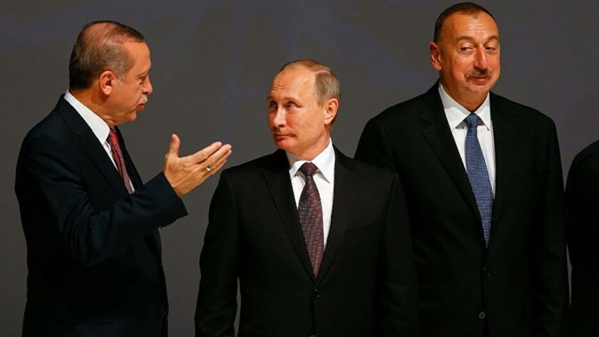 Cumhurbaşkanı Erdoğan, Putin ve Aliyev ile görüştü