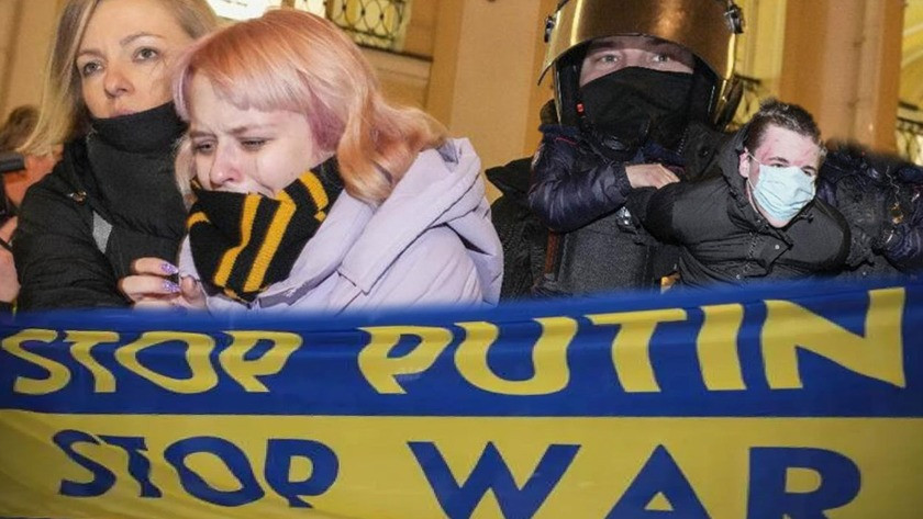 Rusya'da savaş karşıtı gösterilerde gözaltı sayısı artıyor