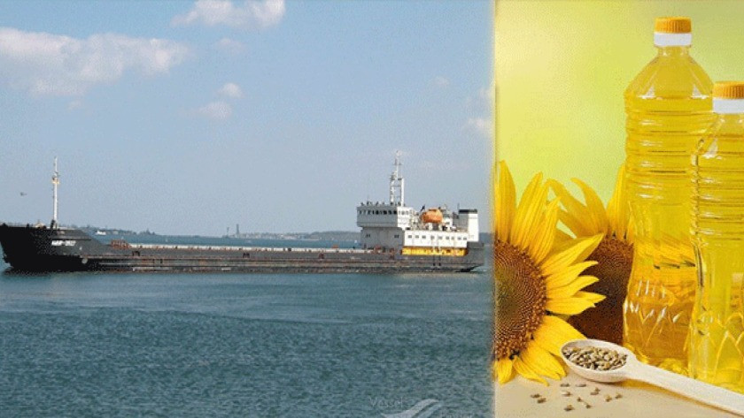 5 bin ton ayçiçek yağı taşıyan gemi Karadeniz'e ulaştı!