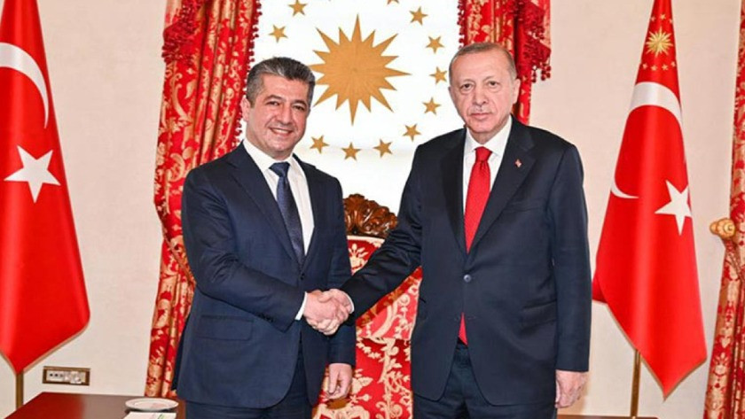 Cumhurbaşkanı Erdoğan, IKBY Başbakanı Barzani ile görüştü