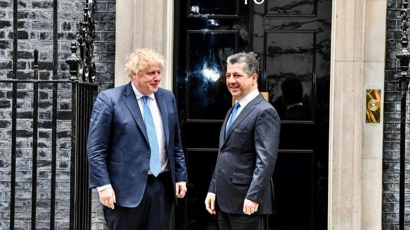 Başbakan Johnson, IKBY Başbakanı Barzani'yle görüştü