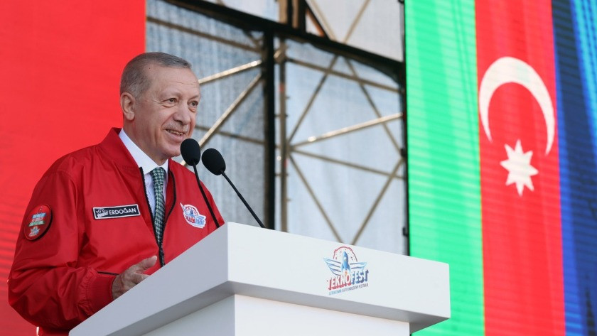 Erdoğan Azerbaycan'daki TEKNOFEST'te konuştu!