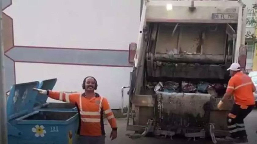 Türkiye onu severek izledi: Çöp arabası üzerinde de dans etti!
