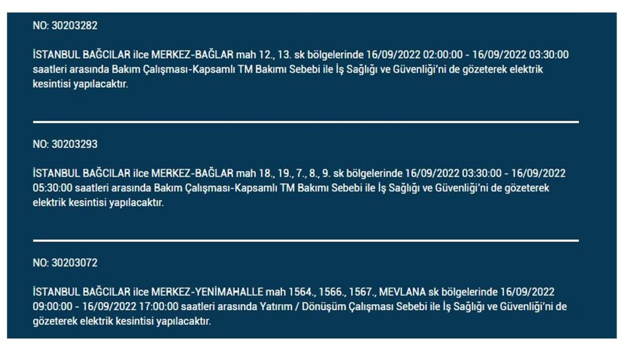 İstanbullular dikkat! BEDAŞ 16 Eylül elektrik kesintilerinin yapılacağı ilçeleri açıkladı! - Sayfa 4