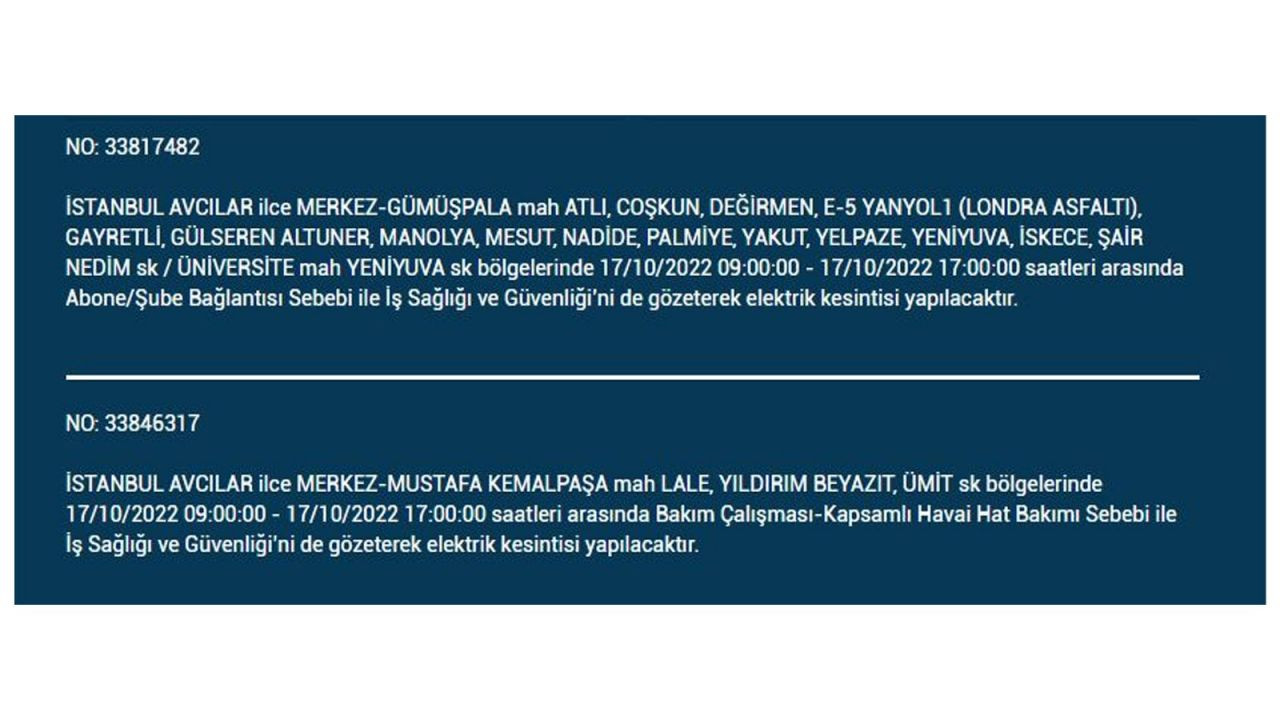 BEDAŞ duyurdu! İstanbul'da 17 Ekim Elektrik kesintisi olacak ilçeleri açıklandı - Sayfa 4