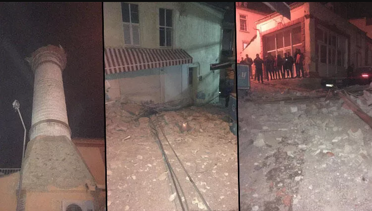 İzmir'de 4,9 'luk korkutan deprem! Konak'ta caminin minaresi yıkıldı! - Sayfa 1