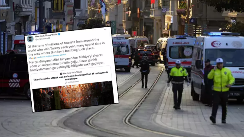 New York Times'ın Taksim'deki bombalı saldırı haberi tepki topladı