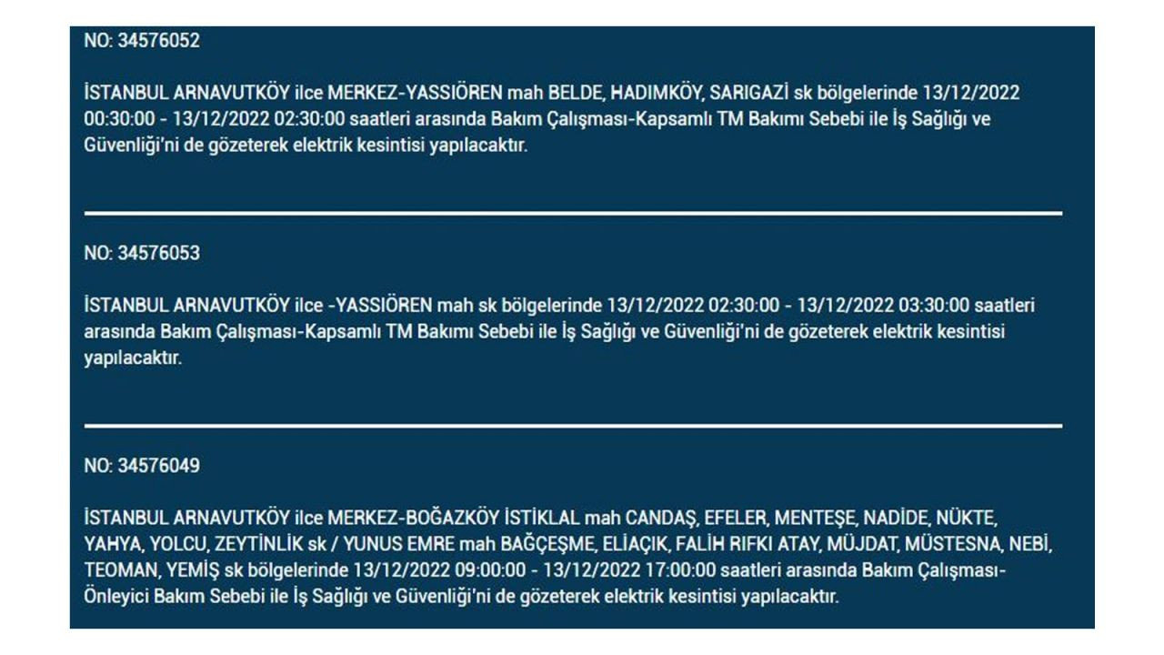 BEDAŞ 13 Aralık Salı İstanbul'da elektrik kesintilerinin yapılacağı ilçeleri açıkladı! - Sayfa 3