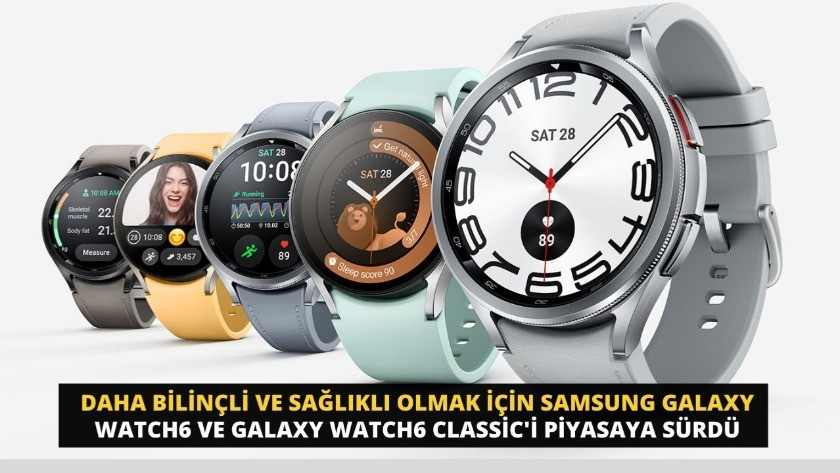 Daha bilinçli ve sağlıklı olmak için Samsung Galaxy Watch6 ve Galaxy Watch6 Classic'i piyasaya sürdü