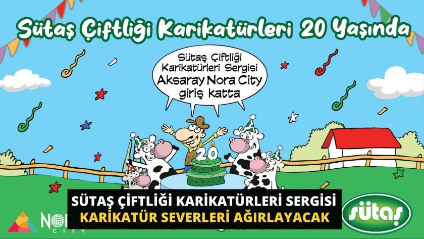 Sütaş Çiftliği Karikatürleri Sergisi karikatür severleri ağırlayacak