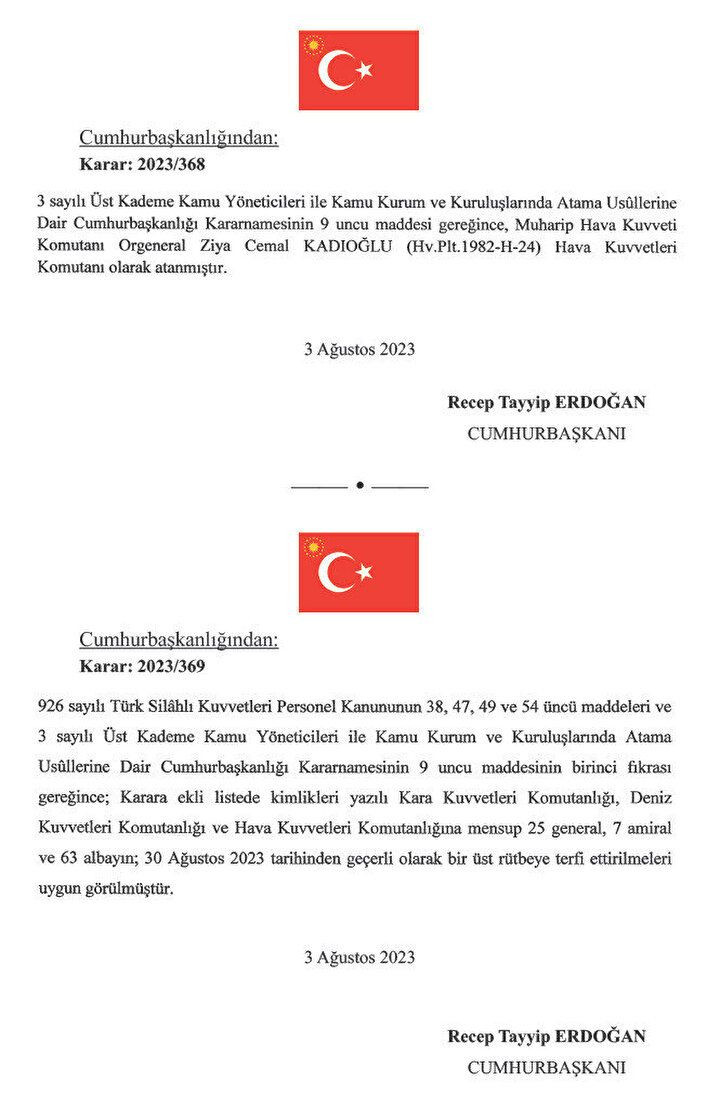 Yeni Genelkurmay Başkanı ve YAŞ atama kararları Resmi Gazete'de! Hangi generaller rütbe atladı? - Sayfa 3