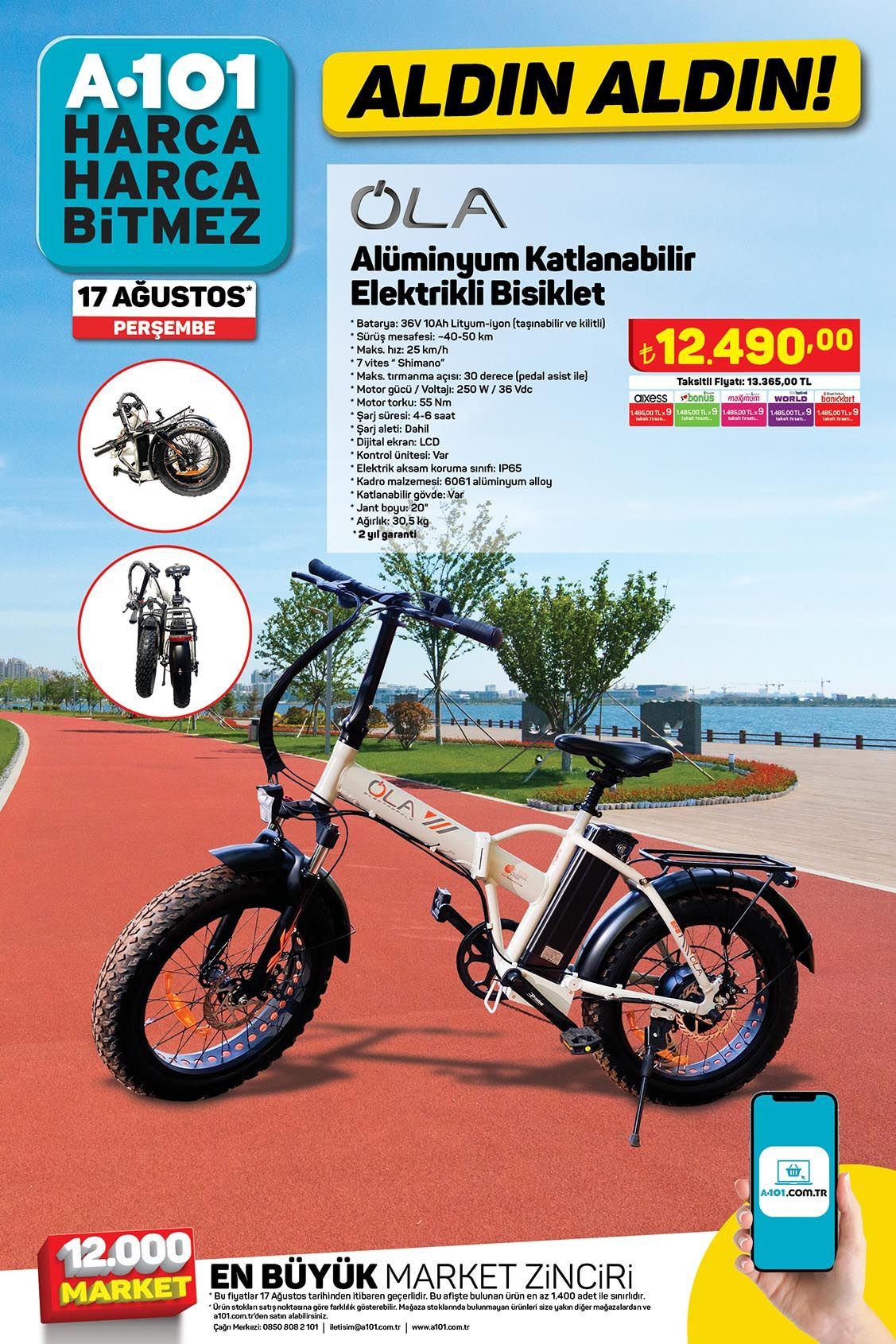 Alüminyum Katlanabilir Elektrikli Bisiklet ve Hesaplı Teknolojik Ürünler A101 Marketlerinde - Sayfa 1