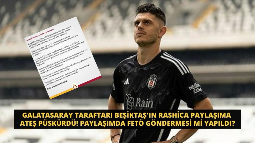 Galatasaray taraftarı Beşiktaş'ın Rashica paylaşımına ateş püskürdü!