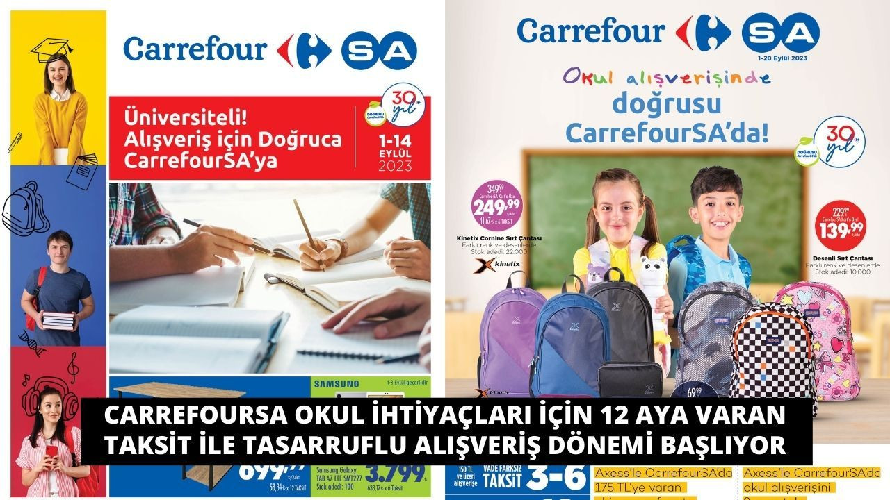 CarrefourSA okul ihtiyaçları için 12 aya varan taksit ile tasarruflu alışveriş dönemi başlıyor - Sayfa 1