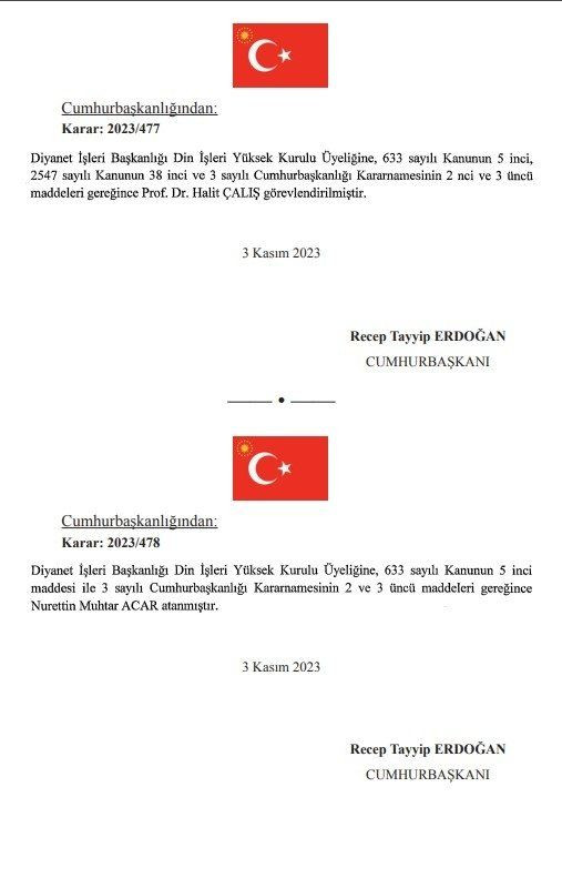 4 Kasım 2023 Resmi Gazete'de bugün! Bakanlık Ataman Kararları Resmi Gazete'de! - Sayfa 4